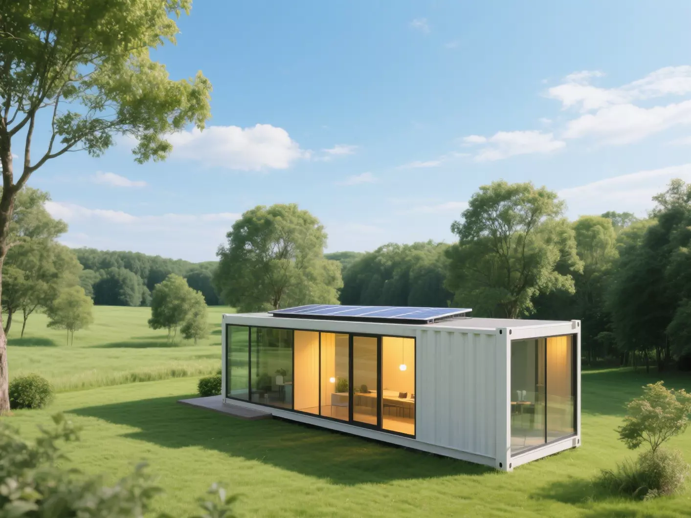 Move-in ready “sunroom”! – Solar container house can’t be missed